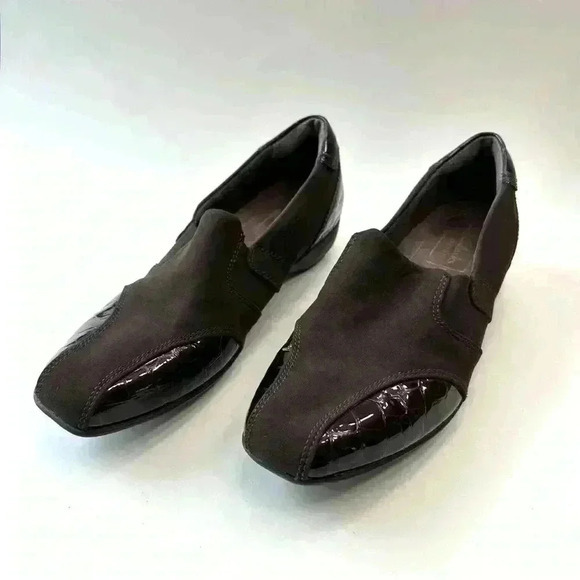 Clarks Everyday Brown Active Air Leather Loafers Women's Size 6 - Picture 1 of 9